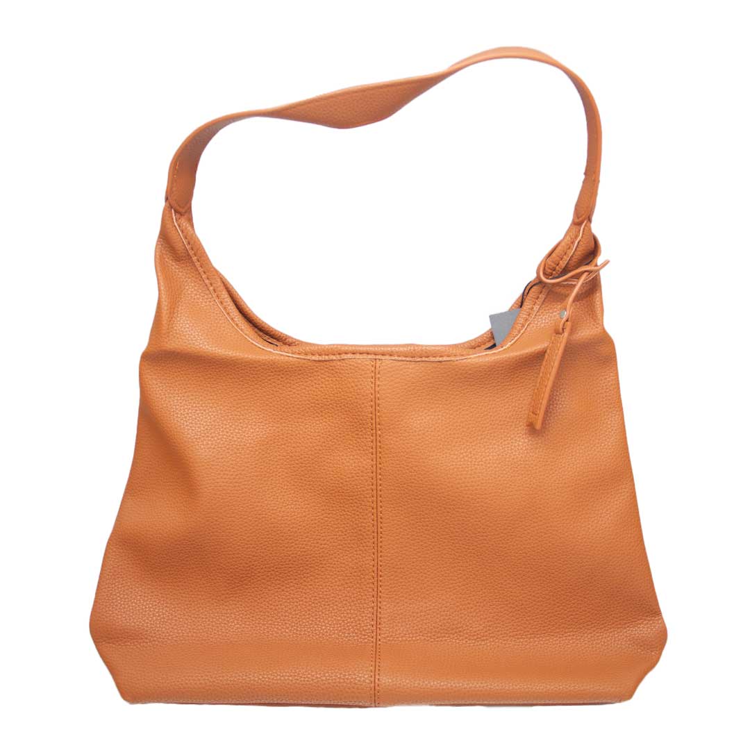 Cartera de cuero con correa ajustable - Beige