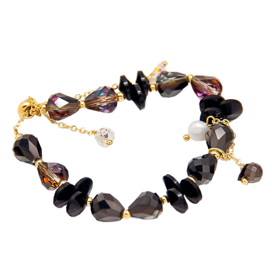 Pulsera de cristal con cierre ajustable