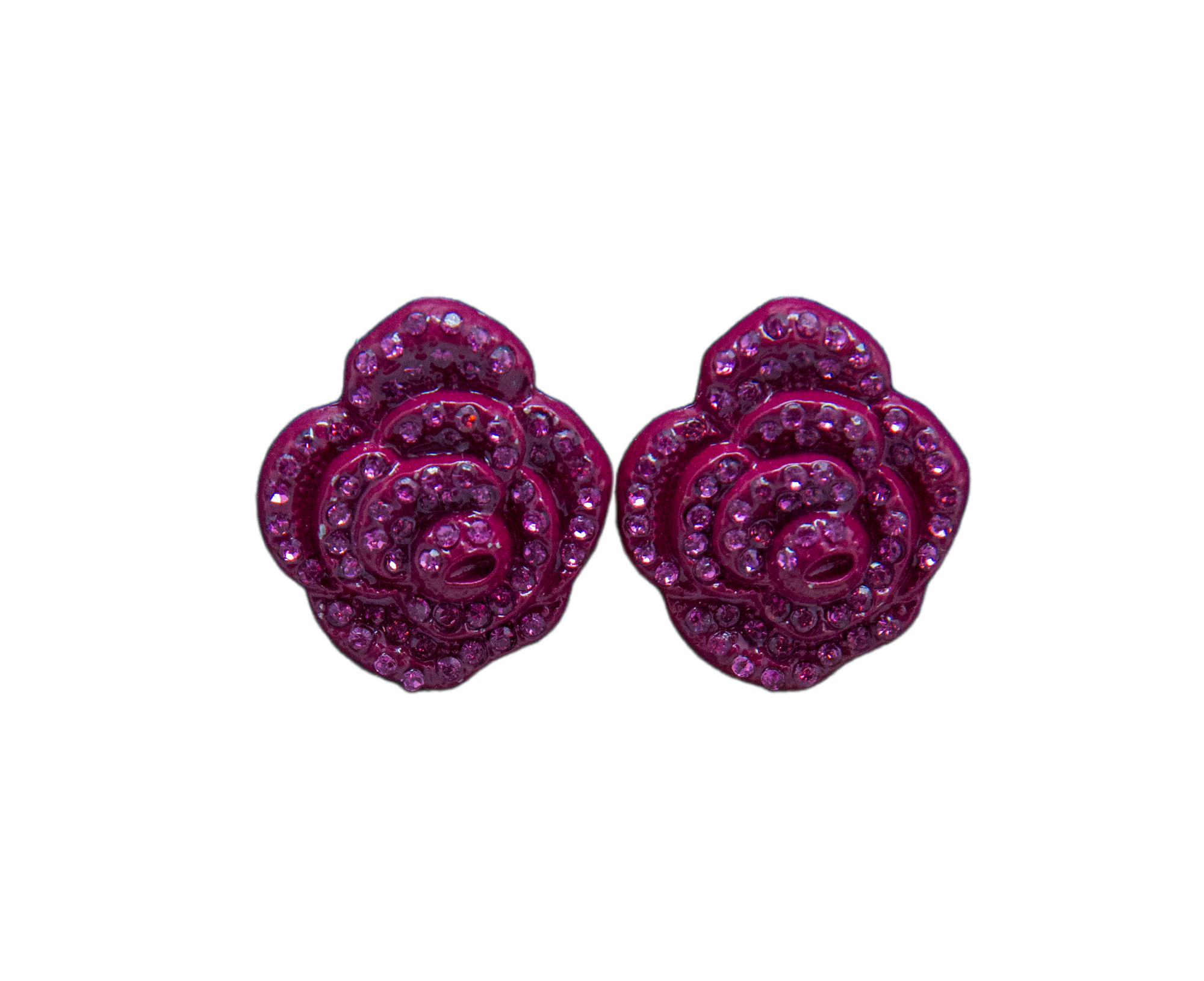Aretes Flor de Magenta