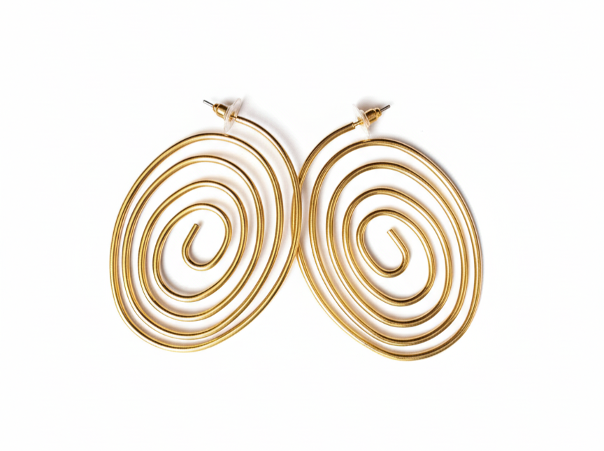 Aretes Espiral Dorada