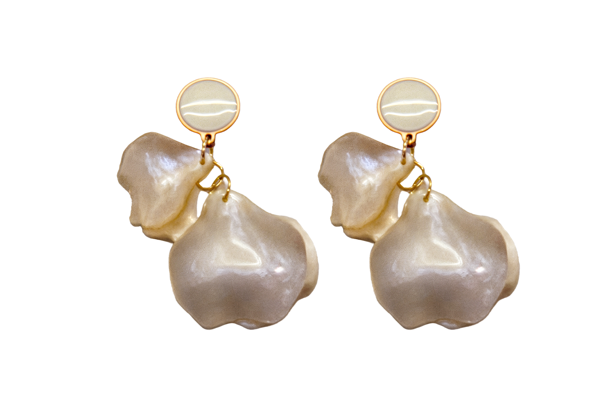 Aretes Nácar Perlado