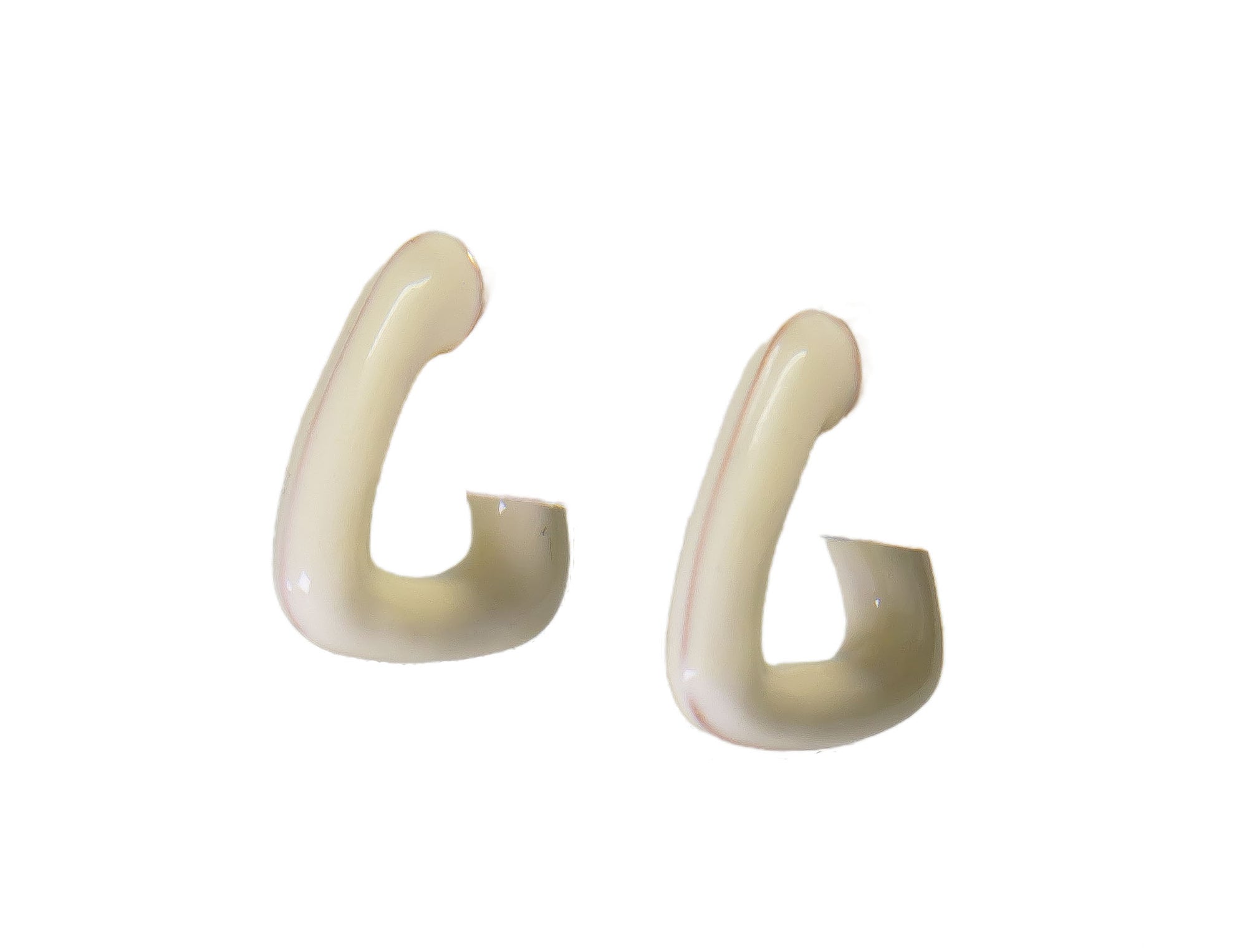 Aretes Abstractos Beige