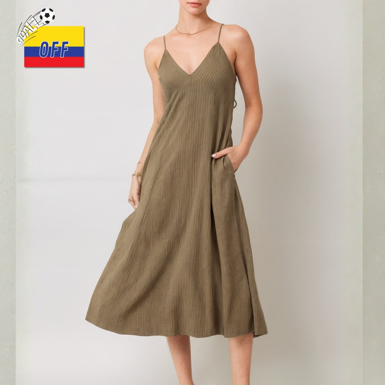 ILLA ILLA - Vestido Dama Natural