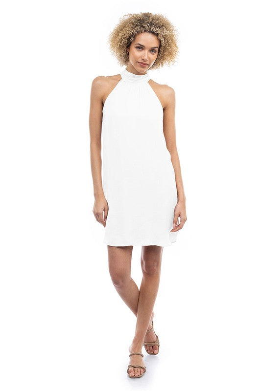 Vestido Minimalista Sin Mangas - Blanco Puro