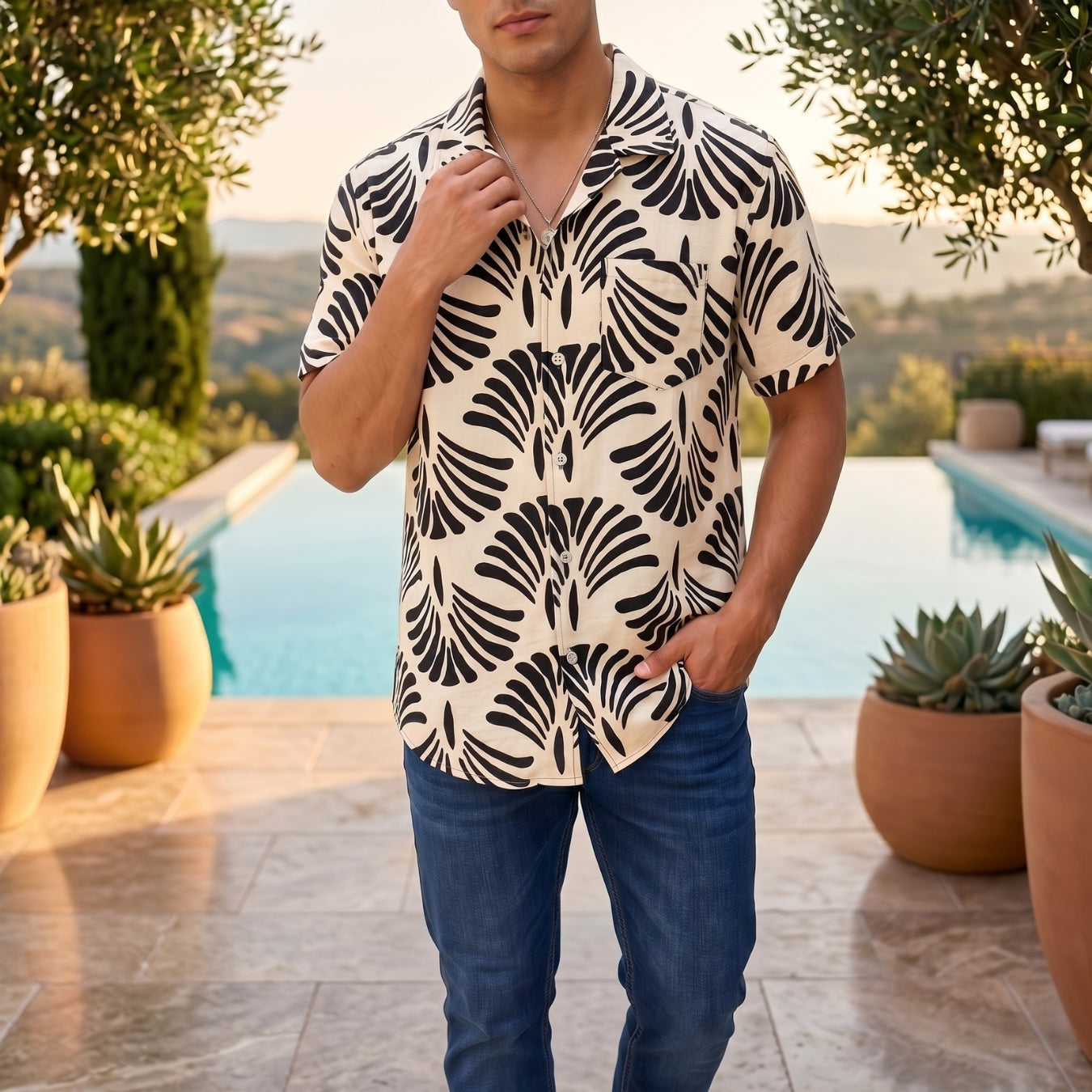 Camisa Palma Contemporánea