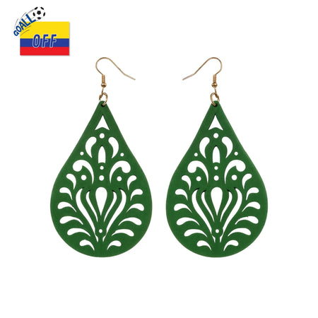 Aretes Gota Esmeralda