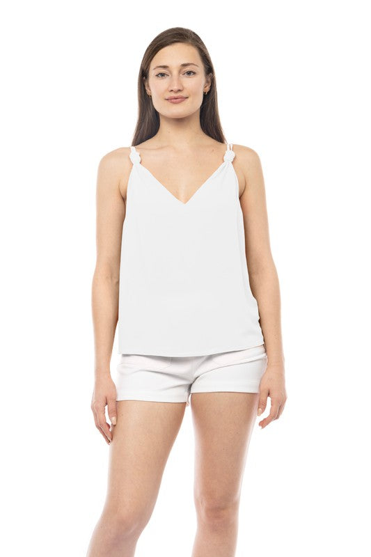Blusa Sin Mangas con Corte Recto