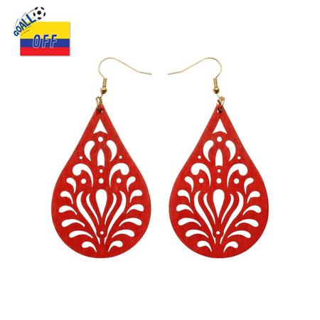 Aretes Gota Carmesi