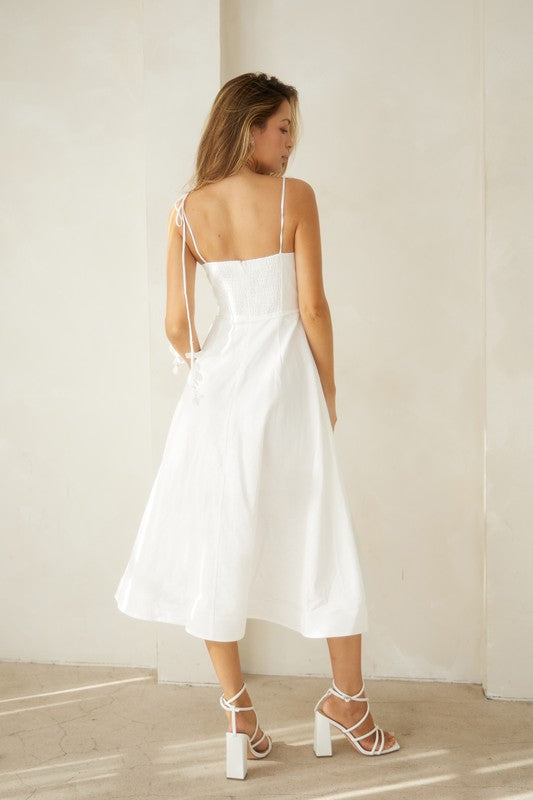 ENDELESS BLUE - Vestido Blanco