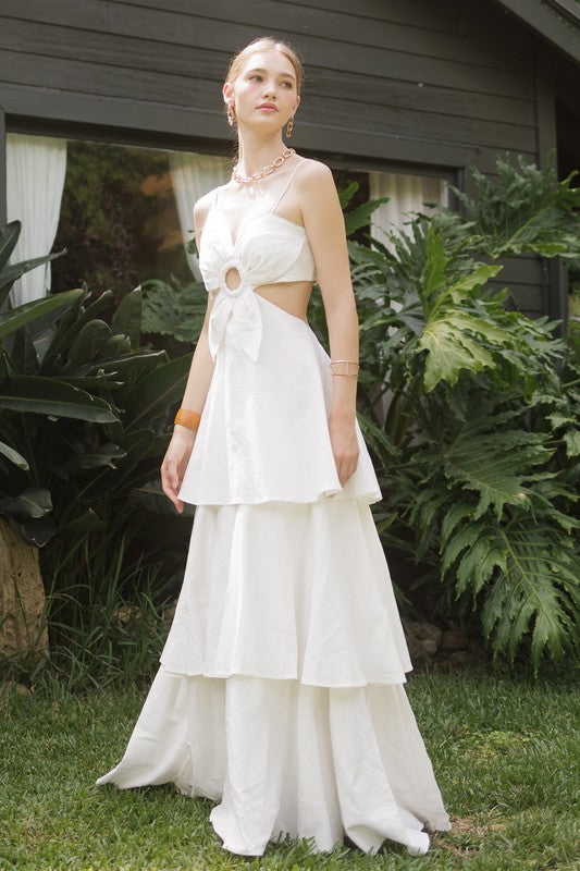 ENDELESS BLUE - Vestido Blanco