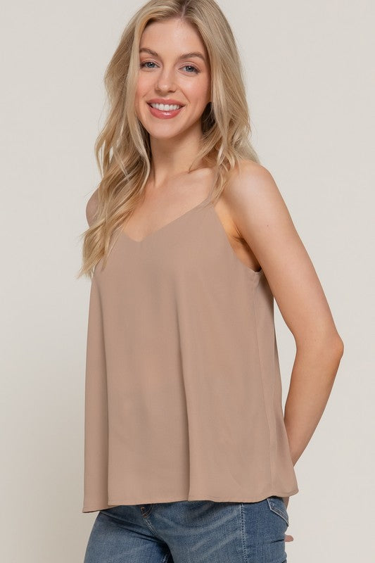Blusa Fluida de Tirantes con Escote en V