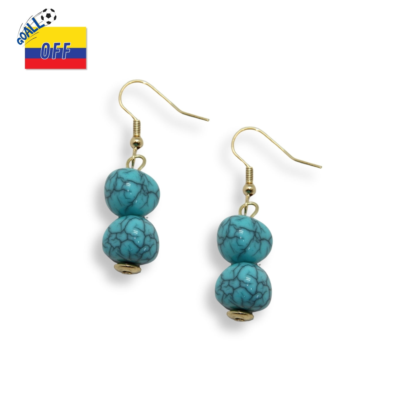 Aretes Orbes Turquesa