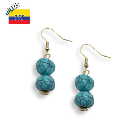 Aretes Orbes Turquesa