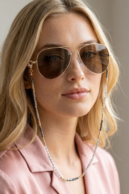 Cuerda para Gafas Diseño Modern Grey & Gold