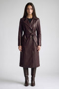 Gabardina Efecto Cuero Urban Chic Burgundy
