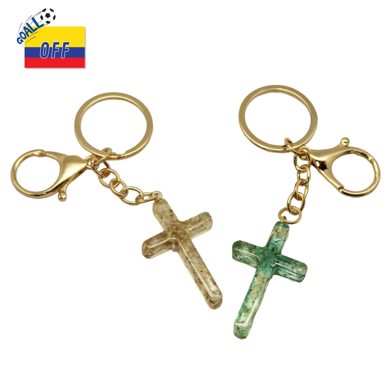 Llavero Cruz de Resina