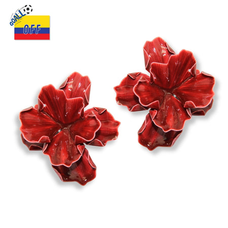 Aretes Dalia Escarlata