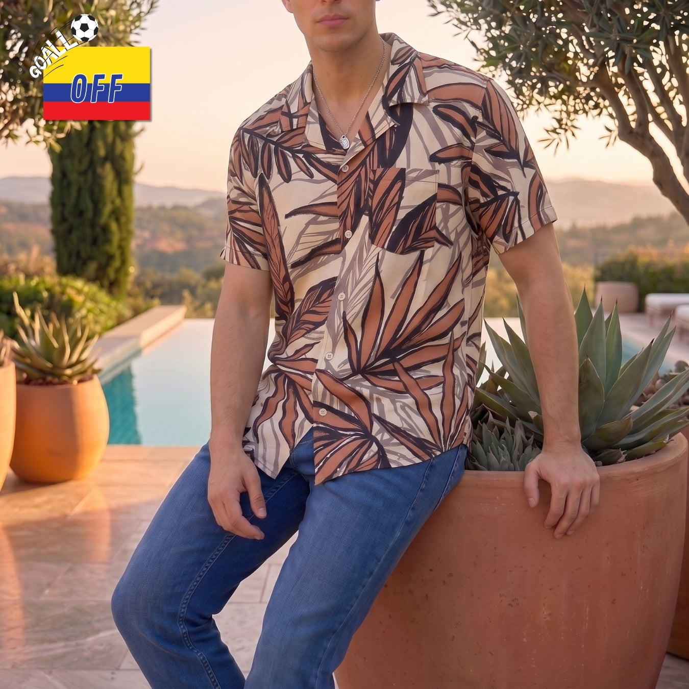 Camisa  Palma Oasis Tierra