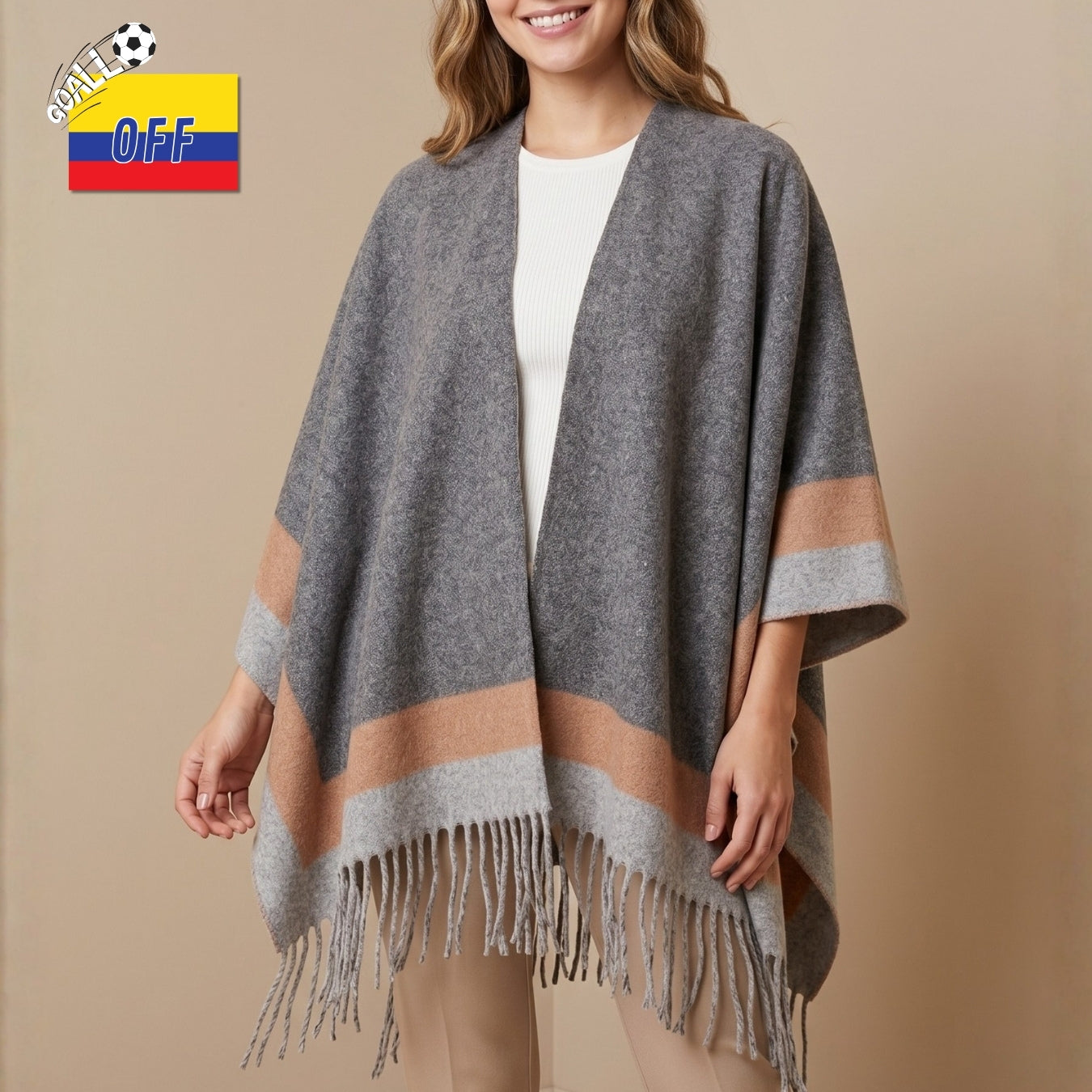 Poncho Armonía Gris