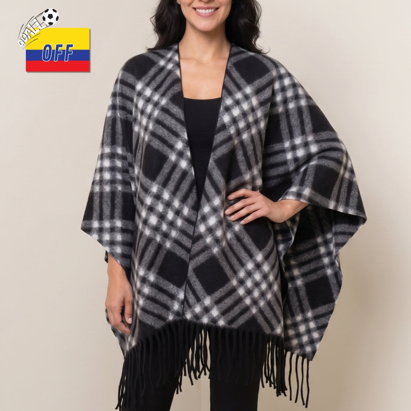 Poncho Clásico Tartán Nocturno