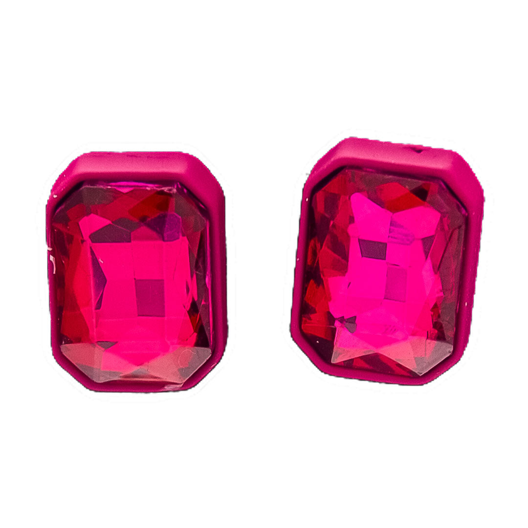 Aretes verdes con diseño abstracto - Morado