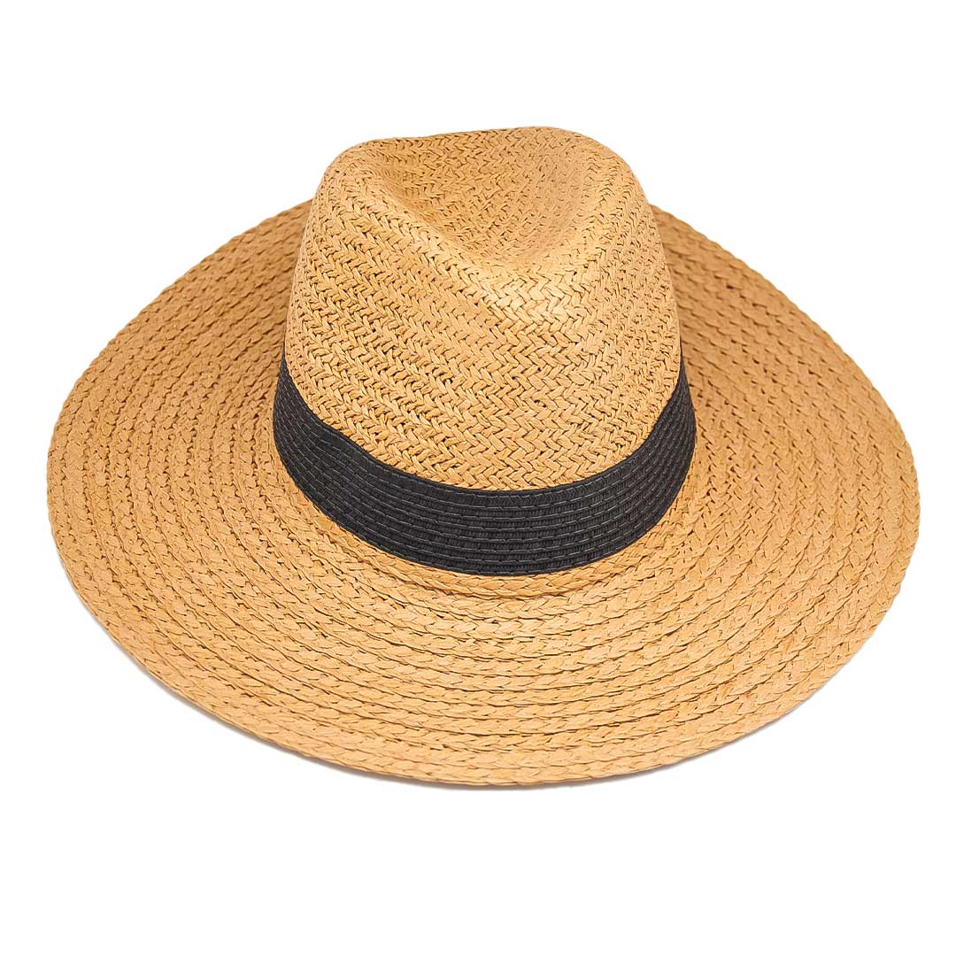 Sombrero Beige Con Detalle Negro