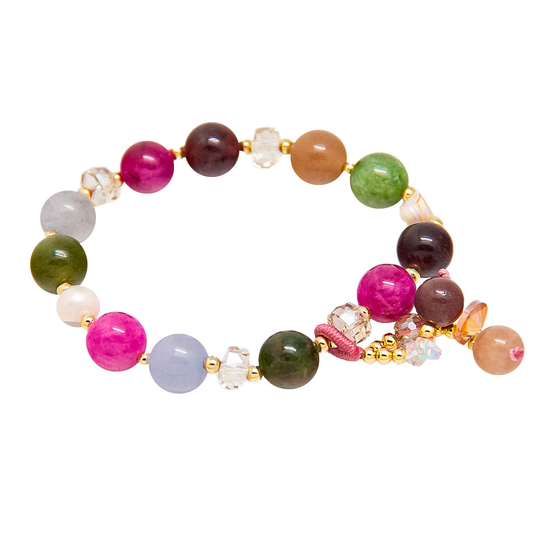 Pulsera de piedras naturales artesanal - Azul