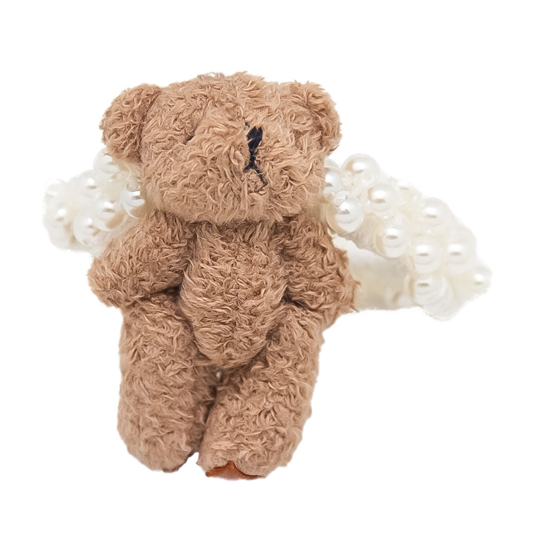 Elastico con osito de peluche y perlas - Khaky