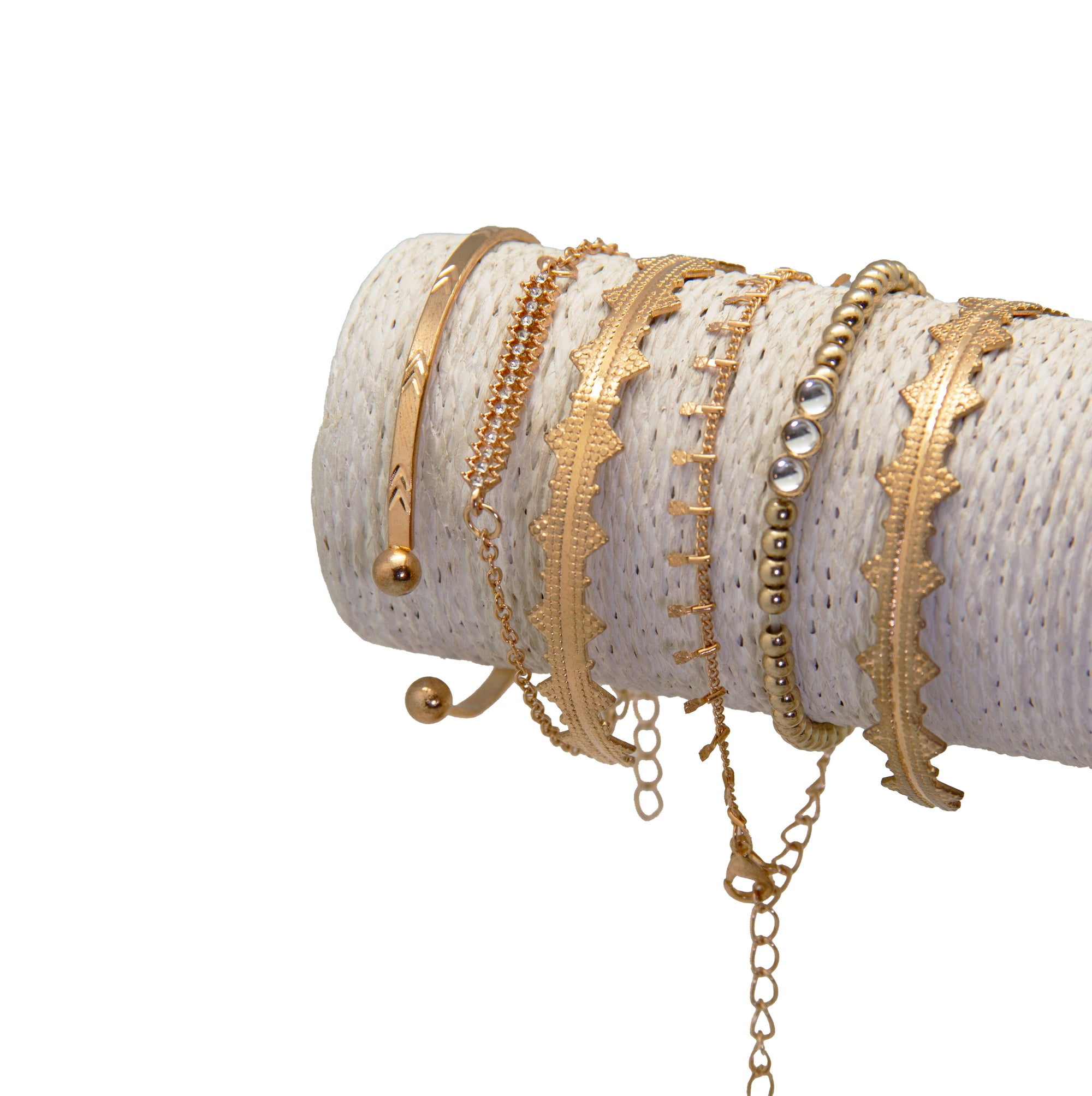 Pulsera Dorada Con Destello Verde