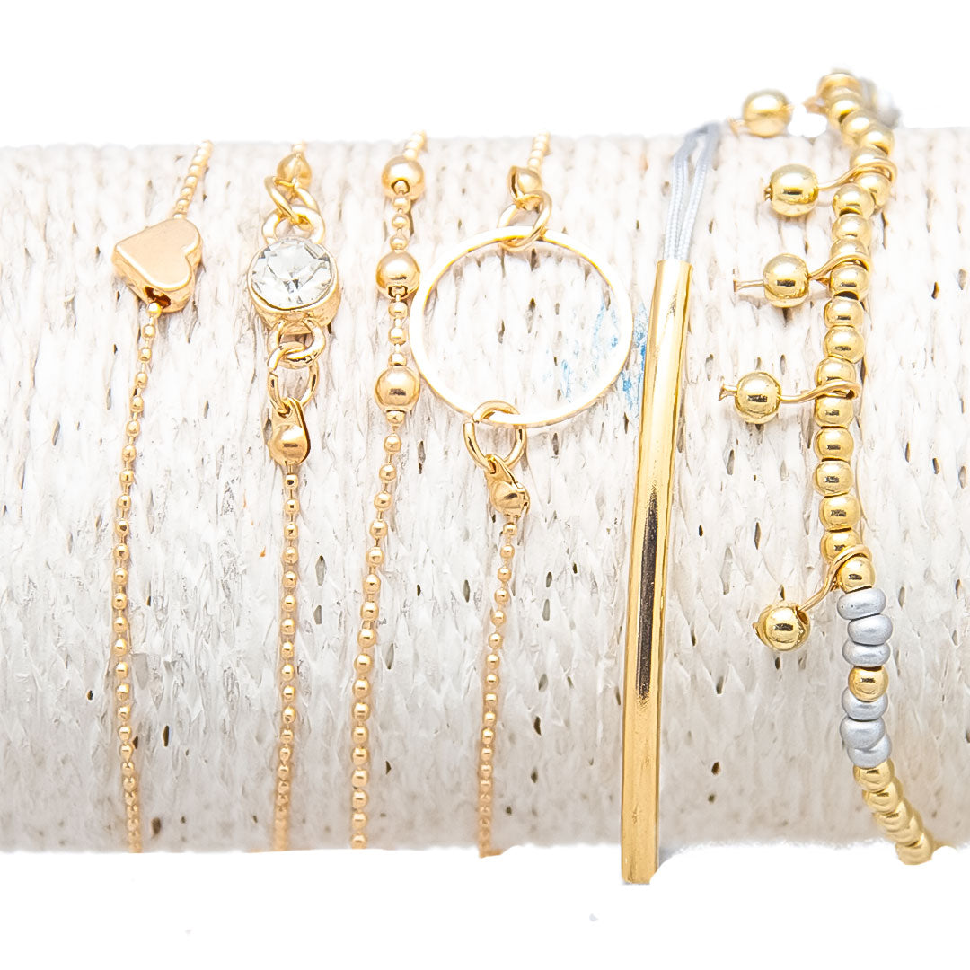 Set de Pulseras Doradas