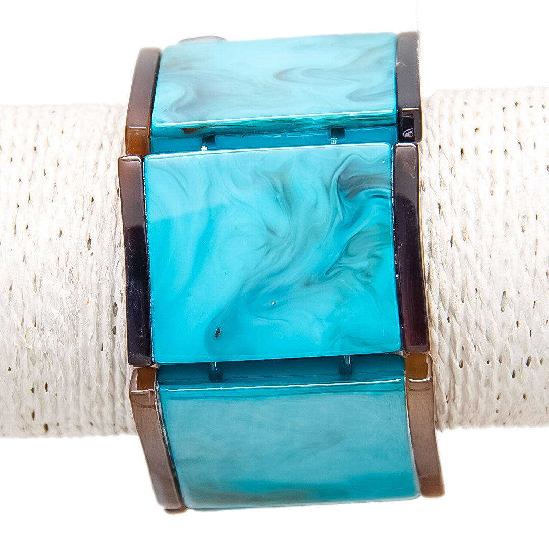 Brazalete con diseño marmoleado - Azul