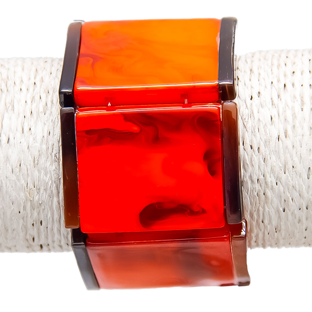 Brazalete con diseño marmoleado - Rojo