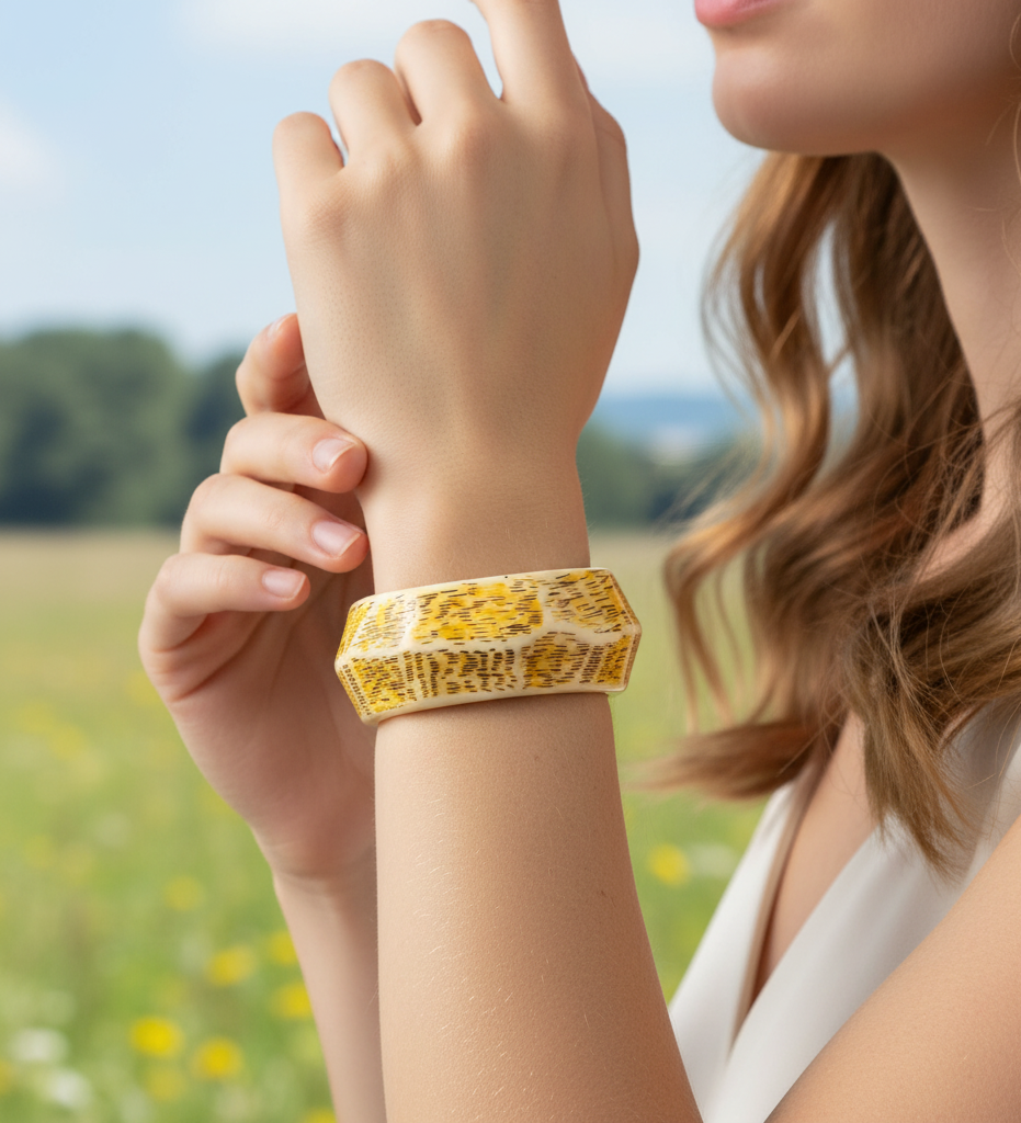 Pulsera Amarillo Madera