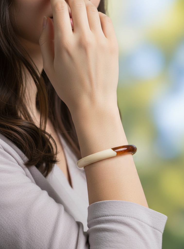 Pulsera En Resina Café