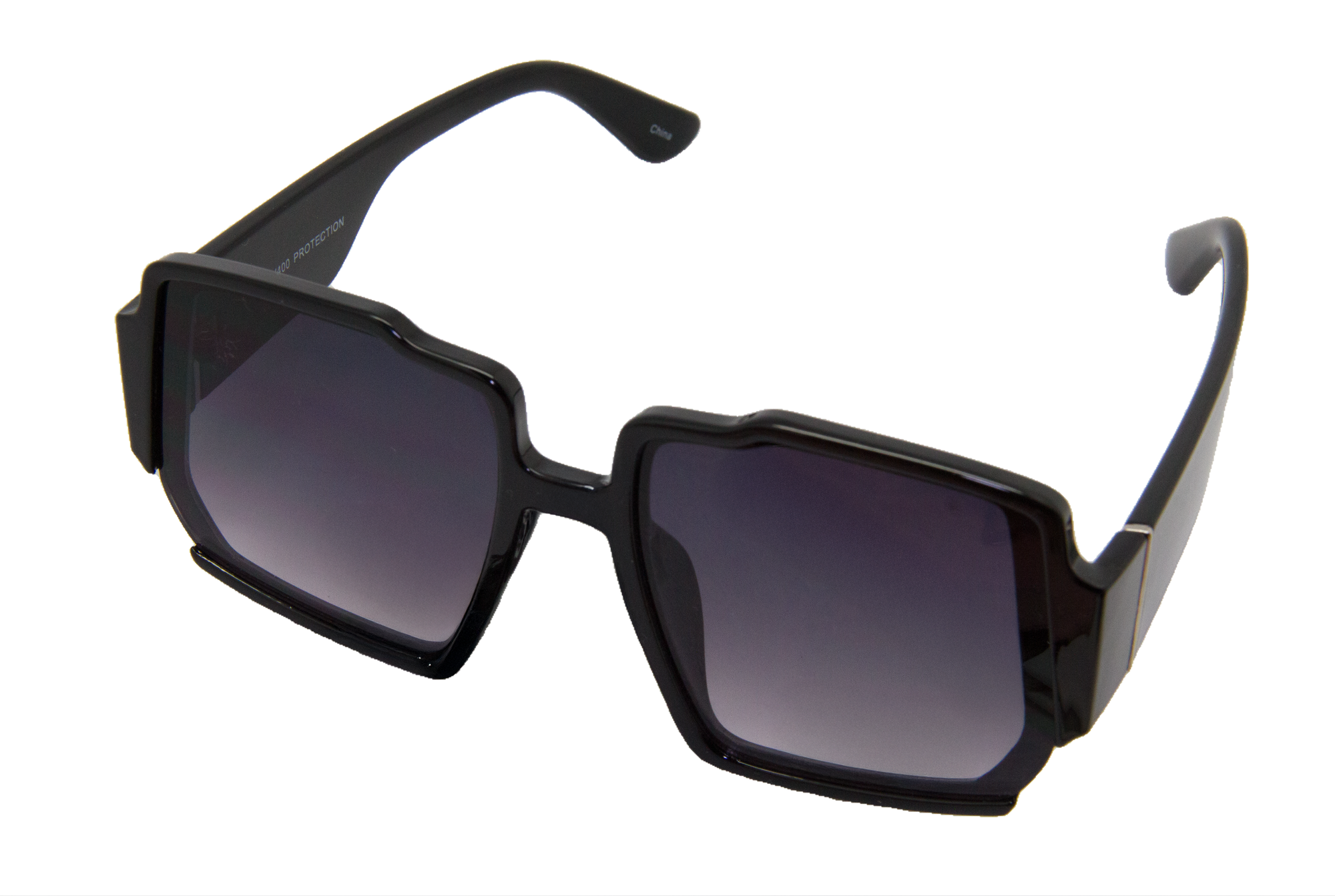 Lentes de Sol con Marco Angular Negro