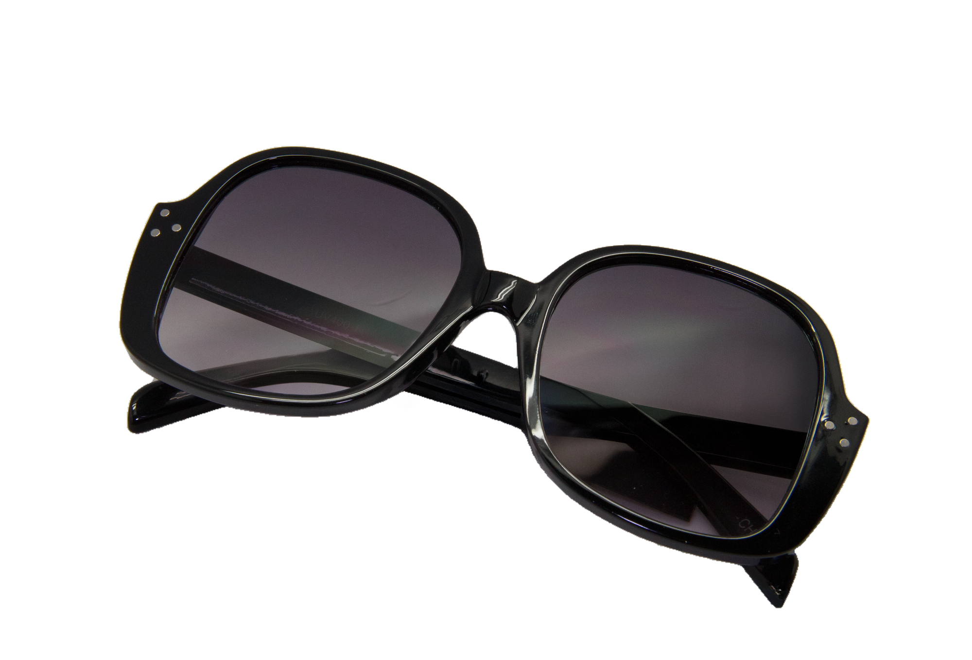Lentes de Sol con Marco Negro Brillante