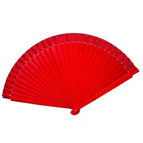Abanico flamenco rojo