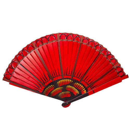 Abanico flamenco rojo