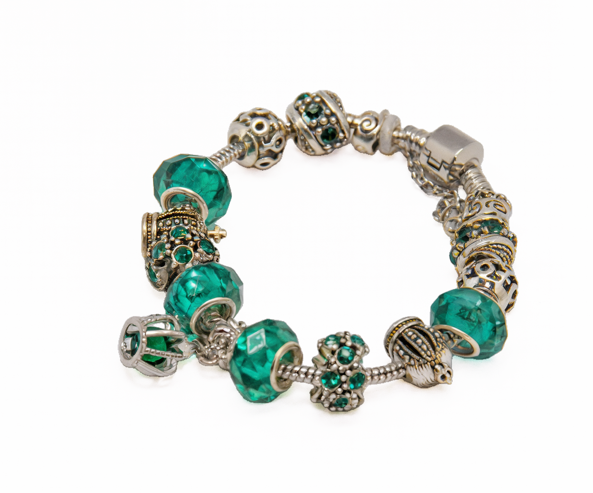 Pulsera Encanto Verde Jade