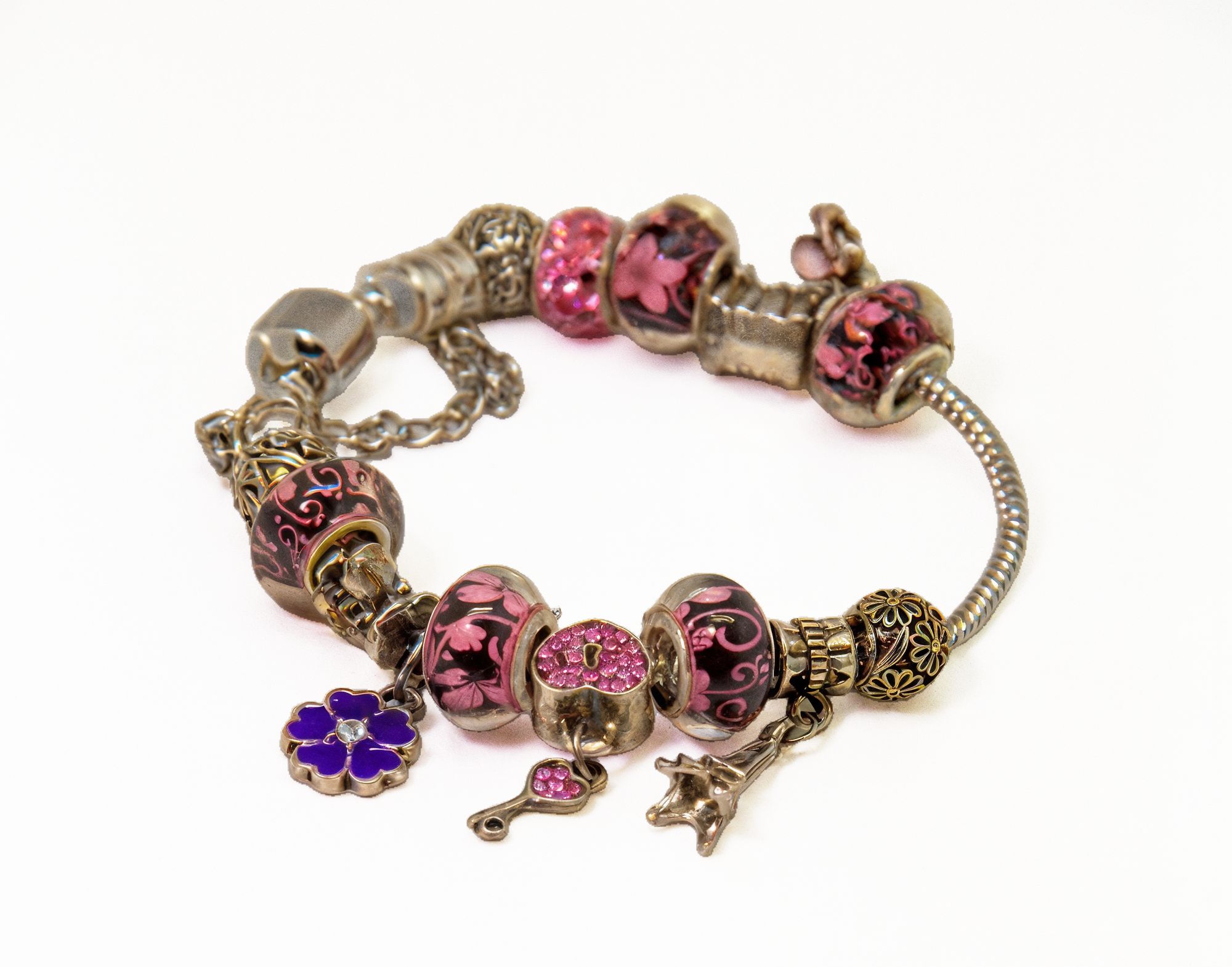 Pulsera Encanto Rosa