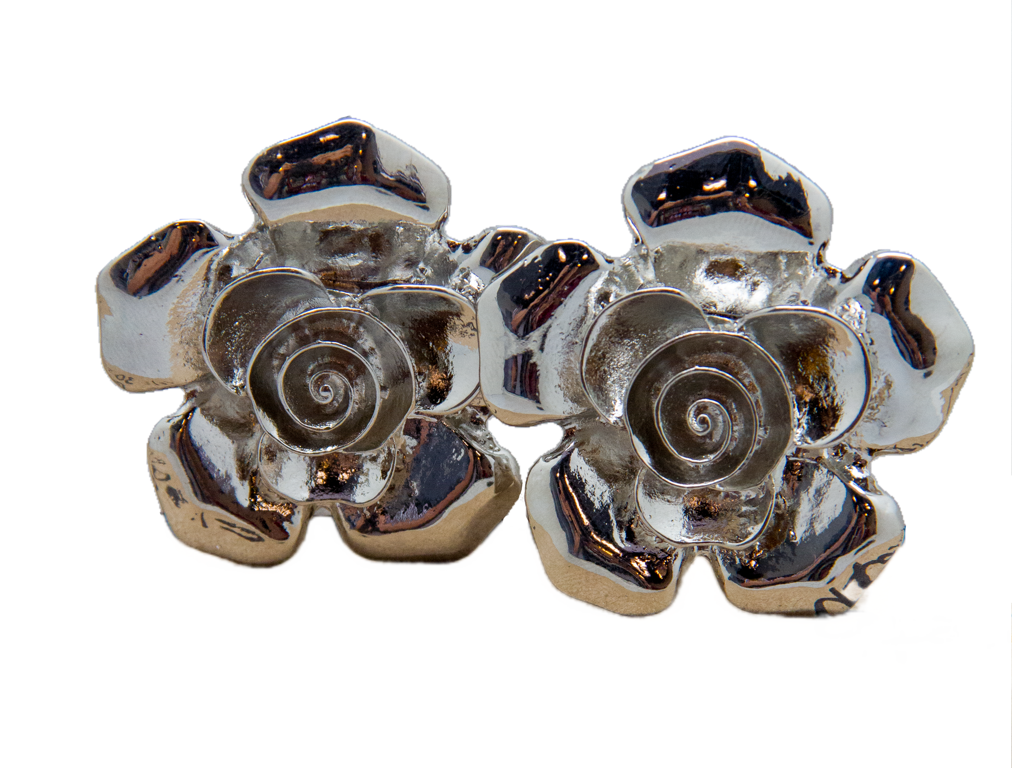 Aretes Perlas Florales