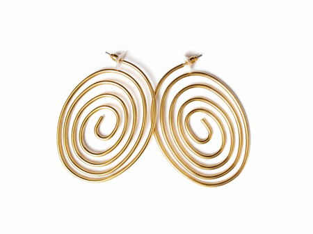 Aretes Espiral Dorada