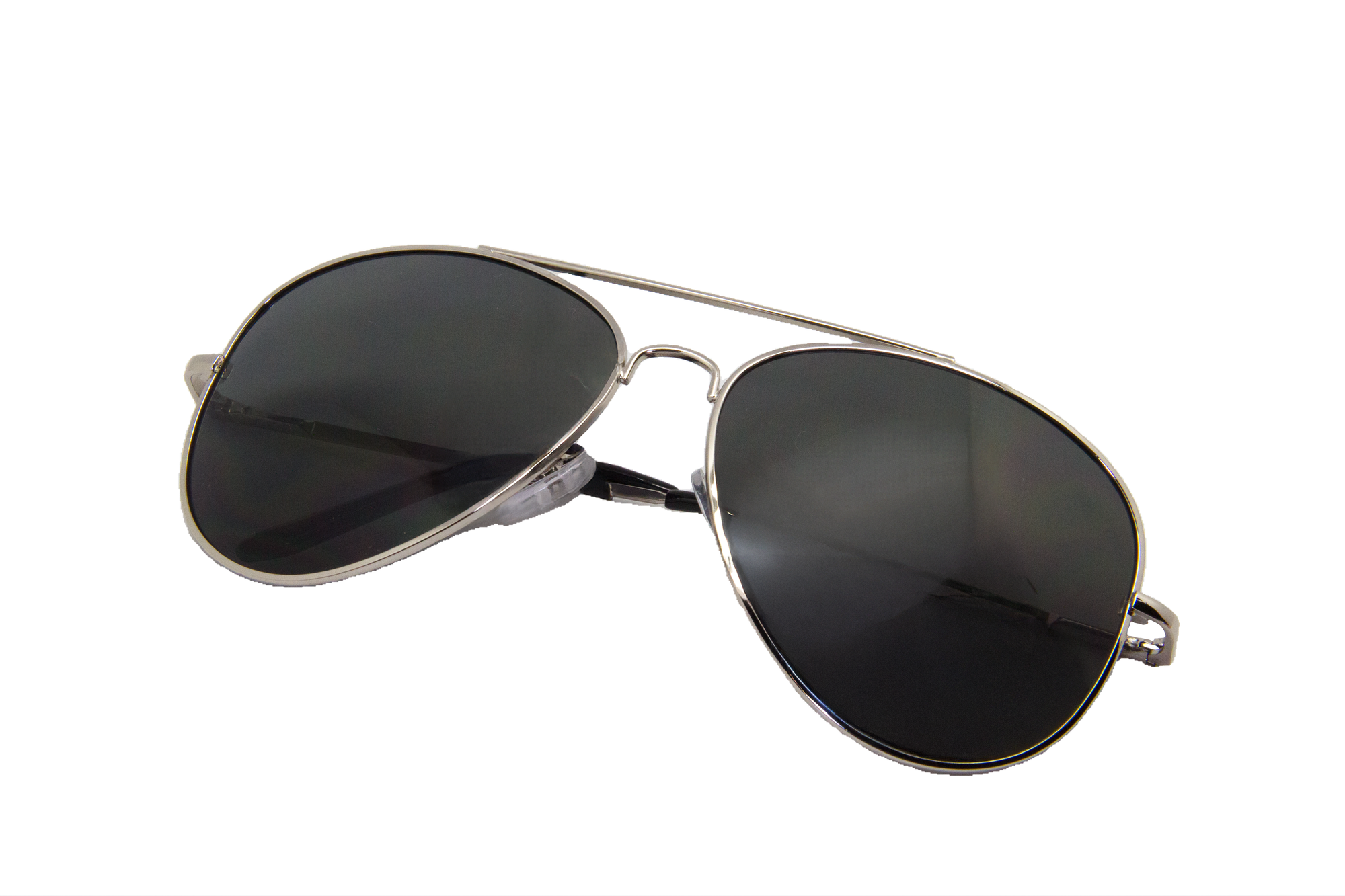 Lentes de Sol Estilo Aviador con Marco Plateado