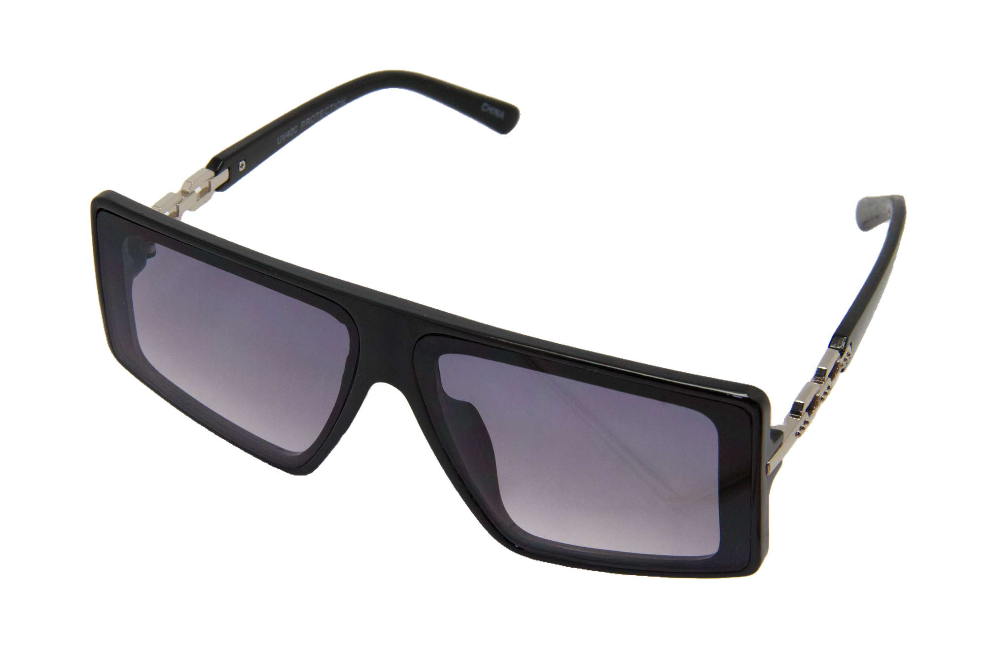 Lentes de Sol con Cadena Lateral y Marco Negro