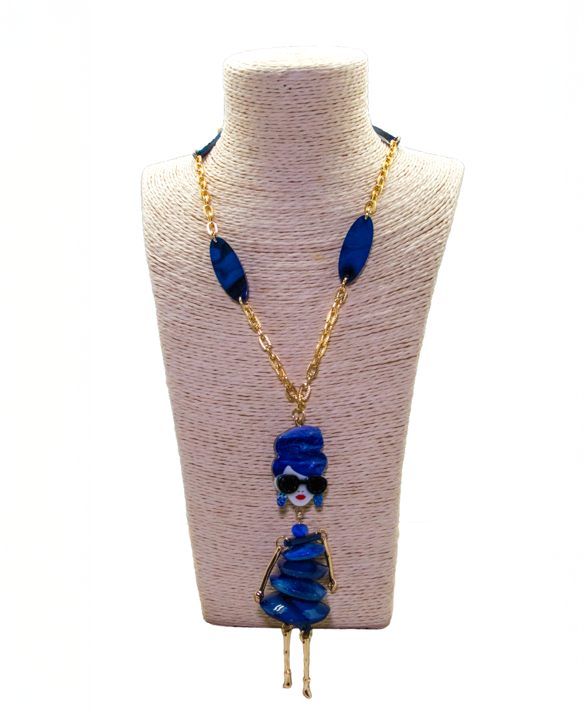 Collar Dama Azul de Bohemia