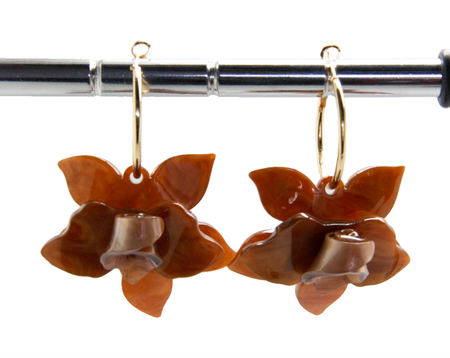 Aretes Orquídea Ámbar