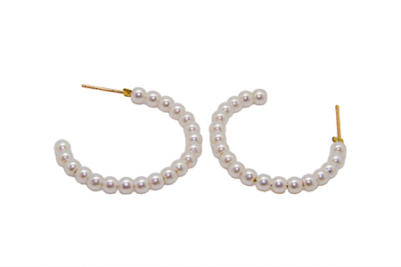 Aretes Aro Nacarado