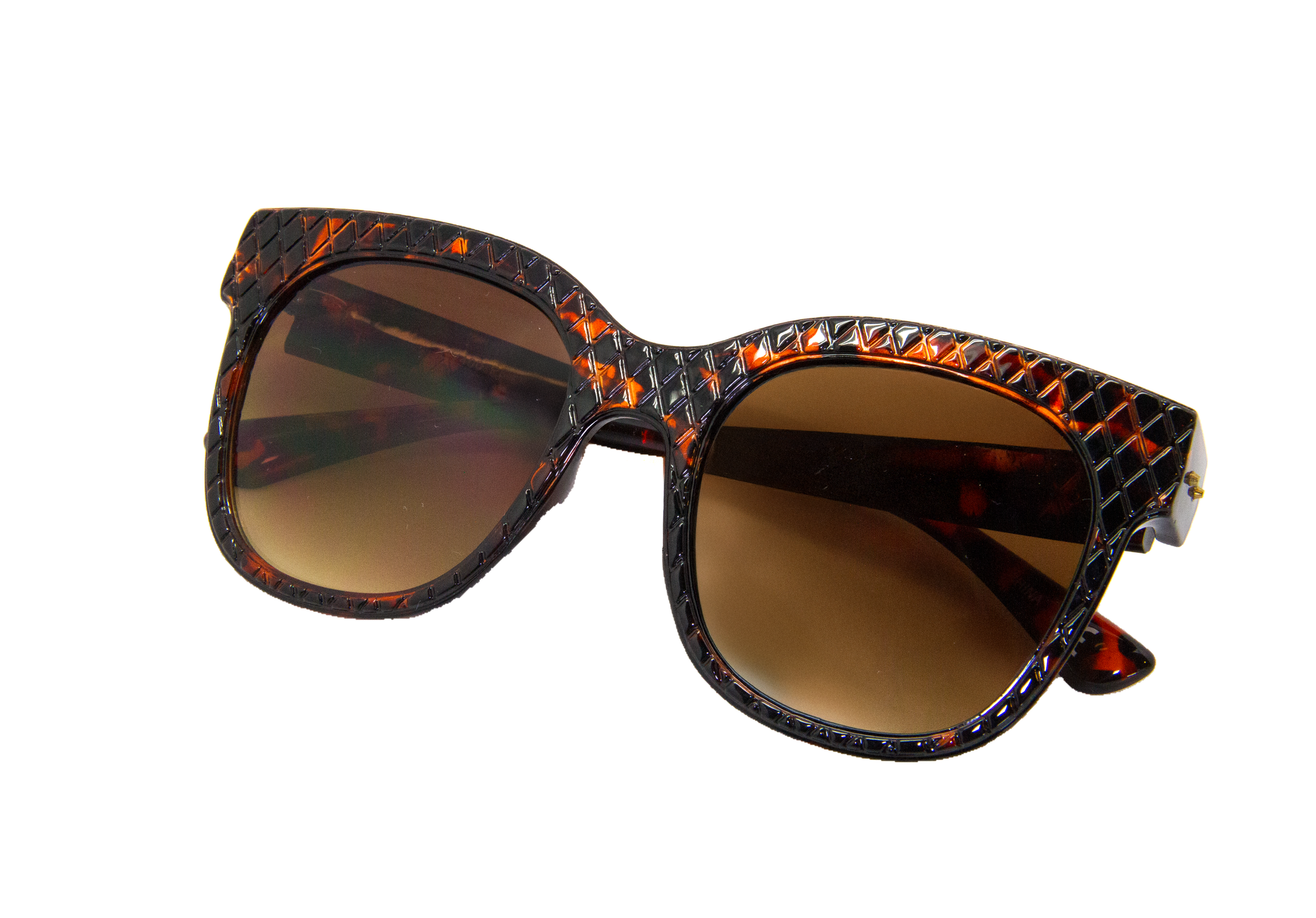 Lentes de Sol Estilo Retro con Estampado de Carey
