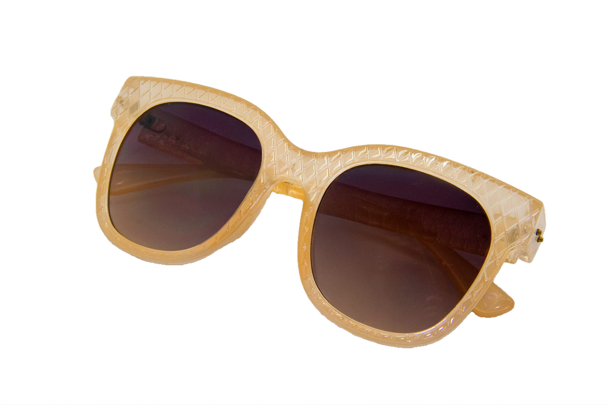 Lentes de Sol con Marco Texturizado Beige