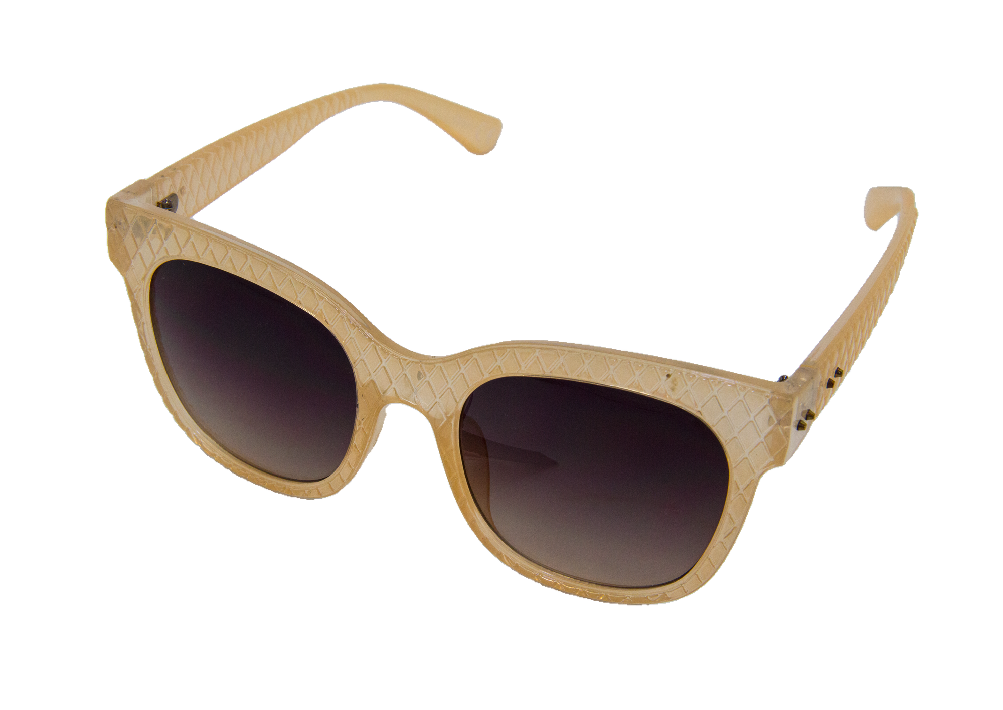 Lentes de Sol con Marco Texturizado Beige